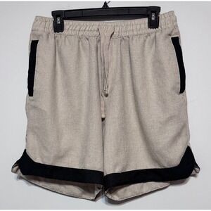 Malibu Beach Club Men's Linen-Look Shorts Size Large Coastal Casual Minimalist‎